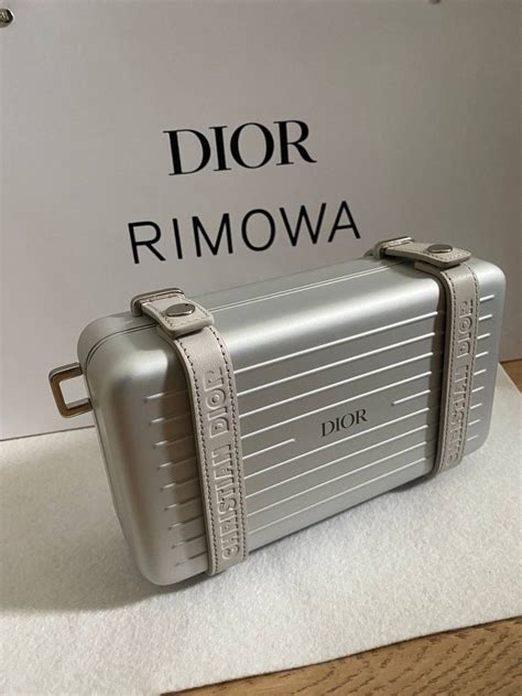 dior rimowa personal pouch|Dior Rimowa sling bag.